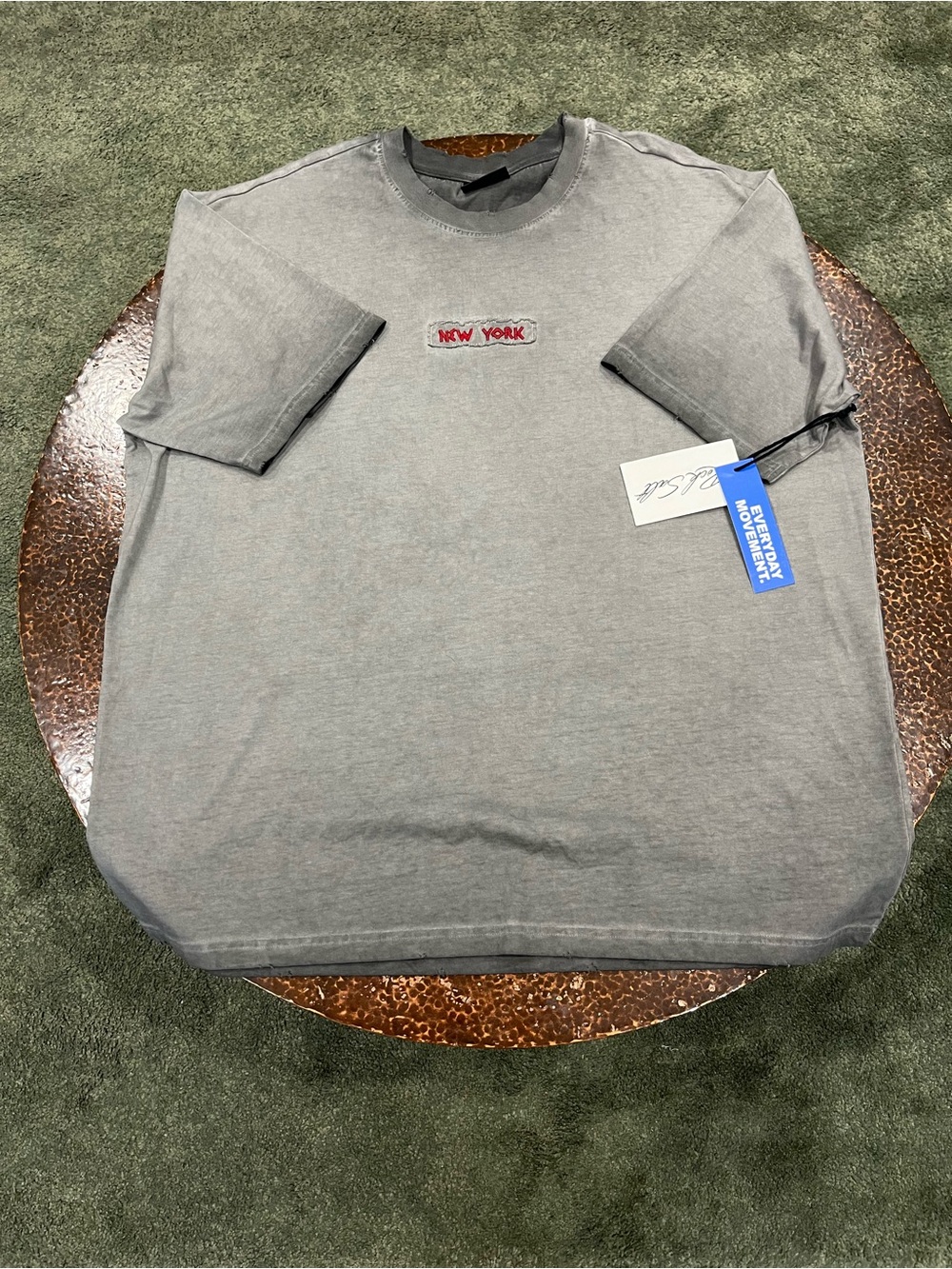 Rock Salt Washed Black “New York” T-Shirt